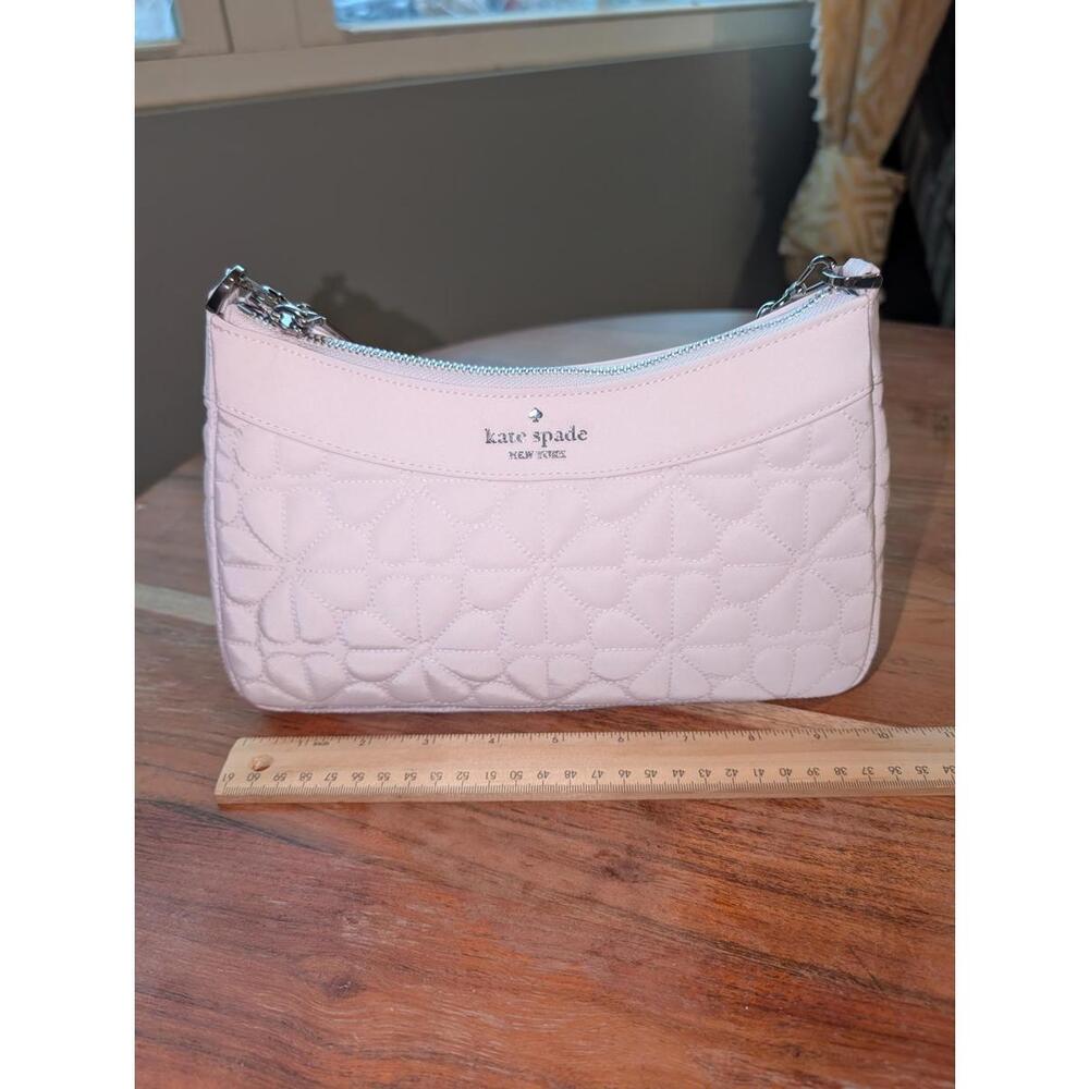 Kate Spade Quilted Light Pink Leather Crossbody Bag with Chain Strap NWT - Picture 8 of 9